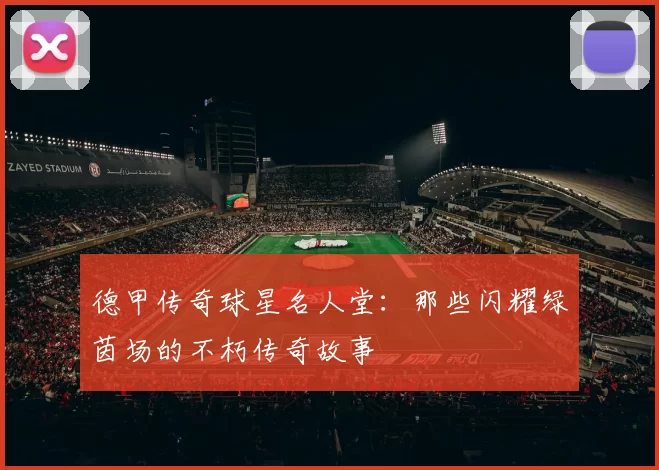 德甲传奇球星名人堂:那些闪耀绿茵场的不朽传奇故事